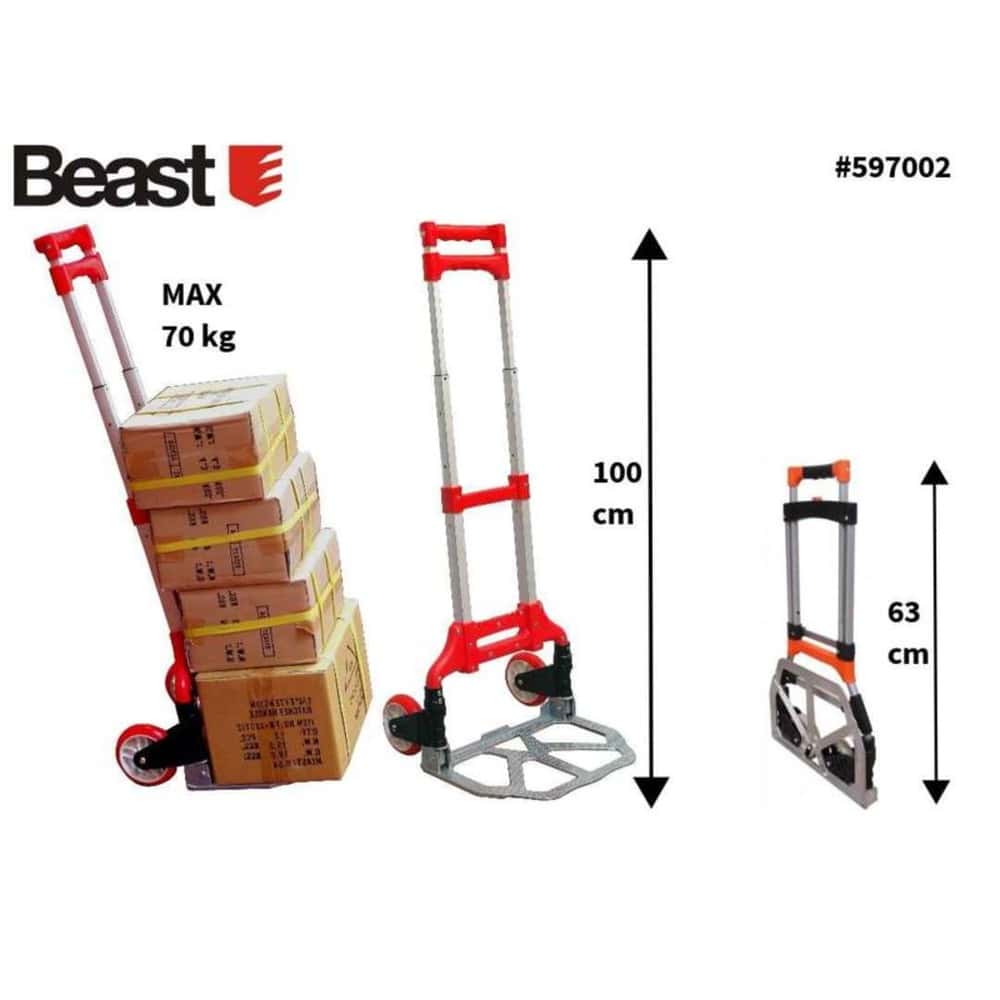 BEAST Aluminum Folding Warehouse Transport Trolley 75kg