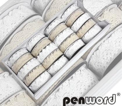 Decorative lace ribbon - 2.5 cm x 3 m (20 pcs.) - ideal for DIY