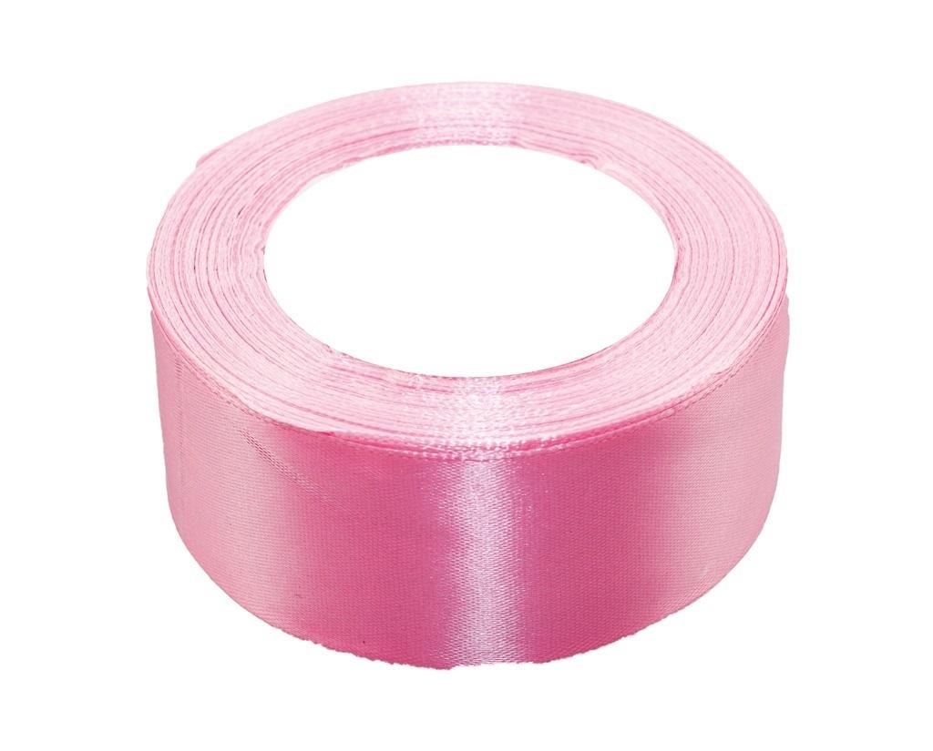 Satin ribbon pink 50mmx32m - ideal for decorations and crafts