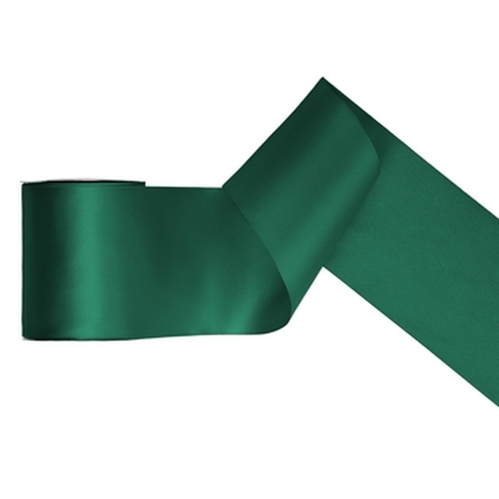 Green satin ribbon - ideal for decorations and gift wrapping