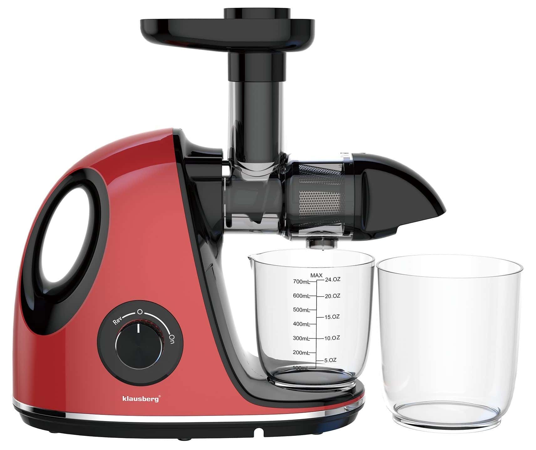 Klausberg Slow Juicer KB-7865 - Cherry red, perfect for juices