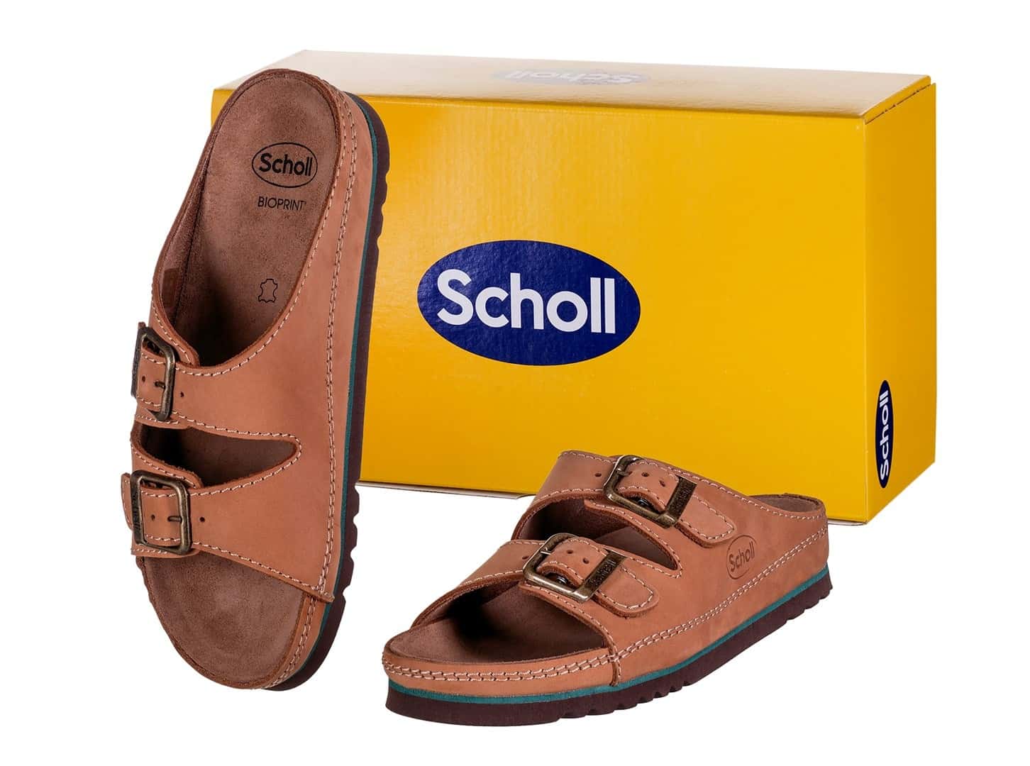 Scholl Comfortable AIR BAG BACK STRAP sandals brown - everyday comfort
