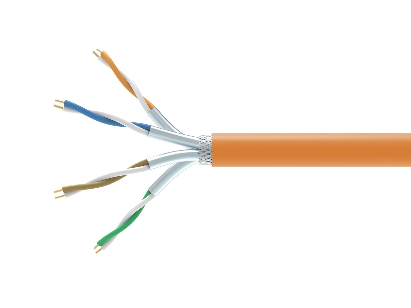 Installation cable Cat7 Simplx S/FTP DCA 1000 m orange LSZH - reliable connection