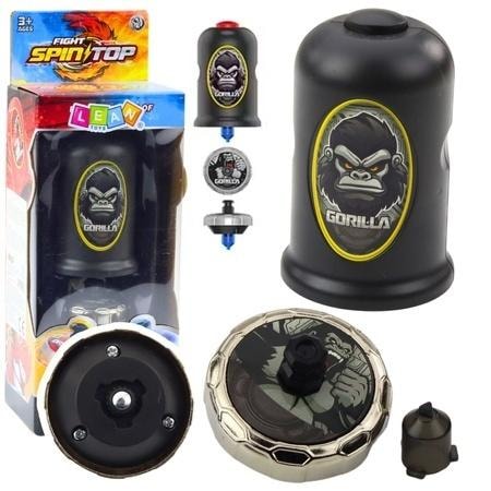Leantoys Launcher with spinning top flying disc black - Gorilla