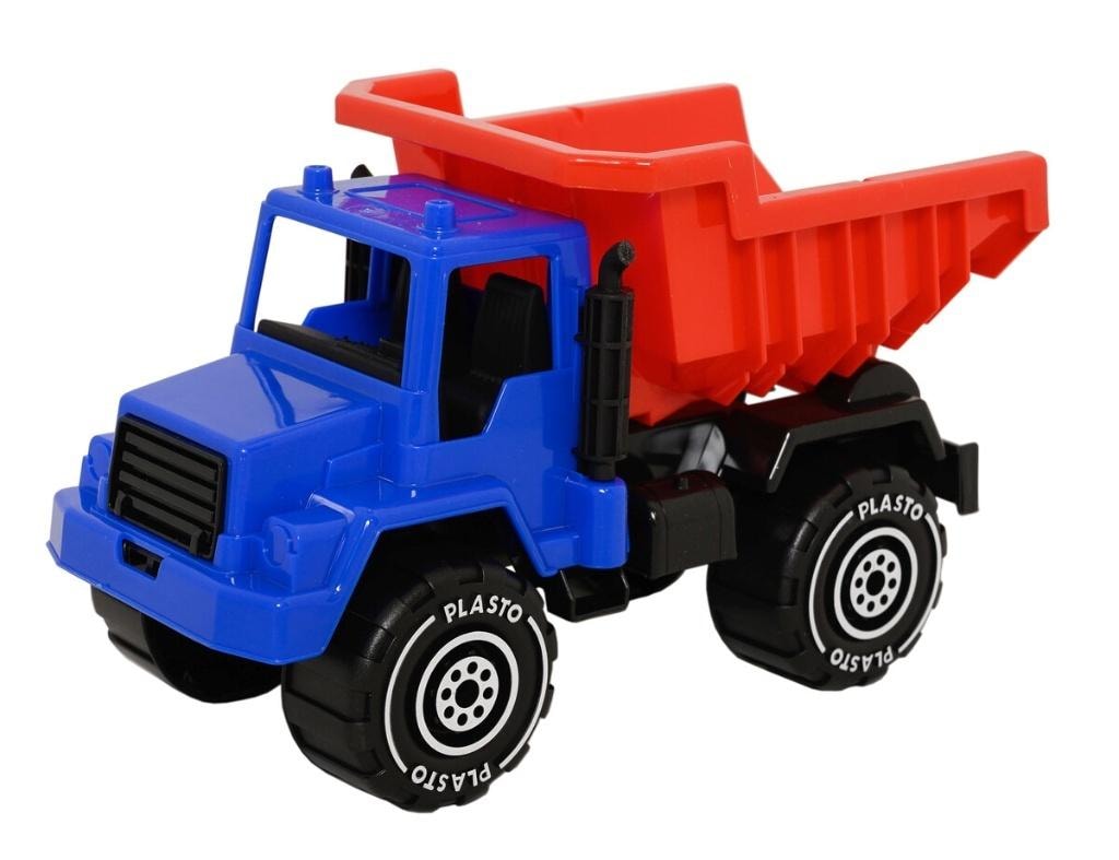 Plasto Dump Truck 30 cm blue-red - ideal toy for little builders
