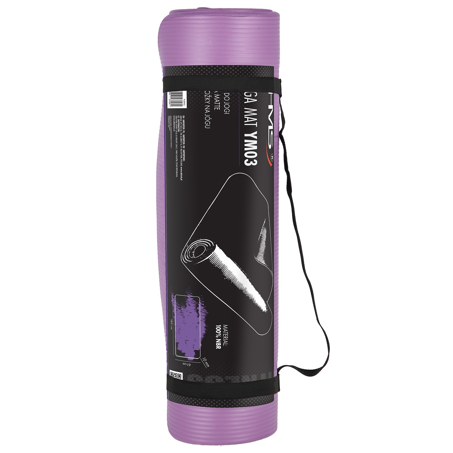 HMS YM03 Purple - Yoga mat from NBR - ideal for excercises