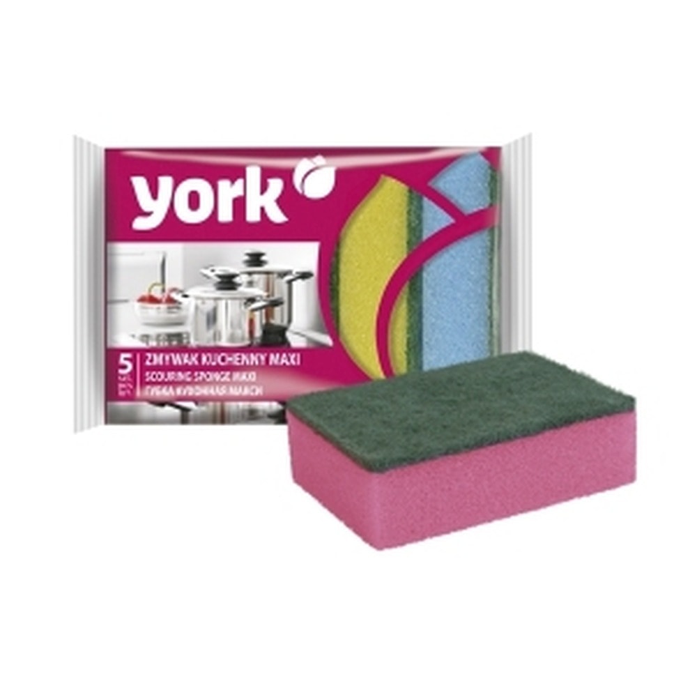 YORK MAXI Kitchen Sponges 5 pieces - reliable in every kitchen