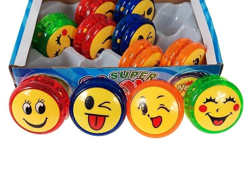 Yoyo with smiley faces - 12 pieces set - perfect gift for children