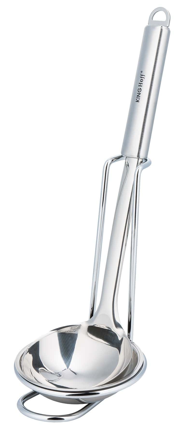 Kinghoff Stainless steel kitchen spoon with stand - perfect for any kitchen