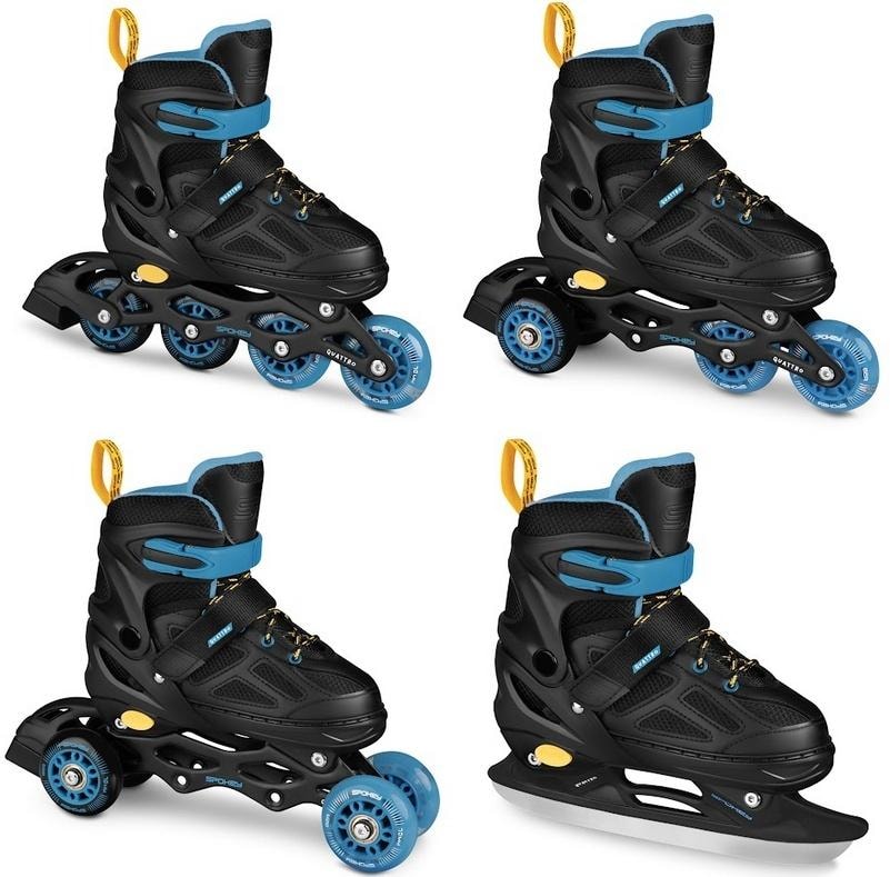 4in1 Roller skates with size adjustment 34-37 - perfect as a gift