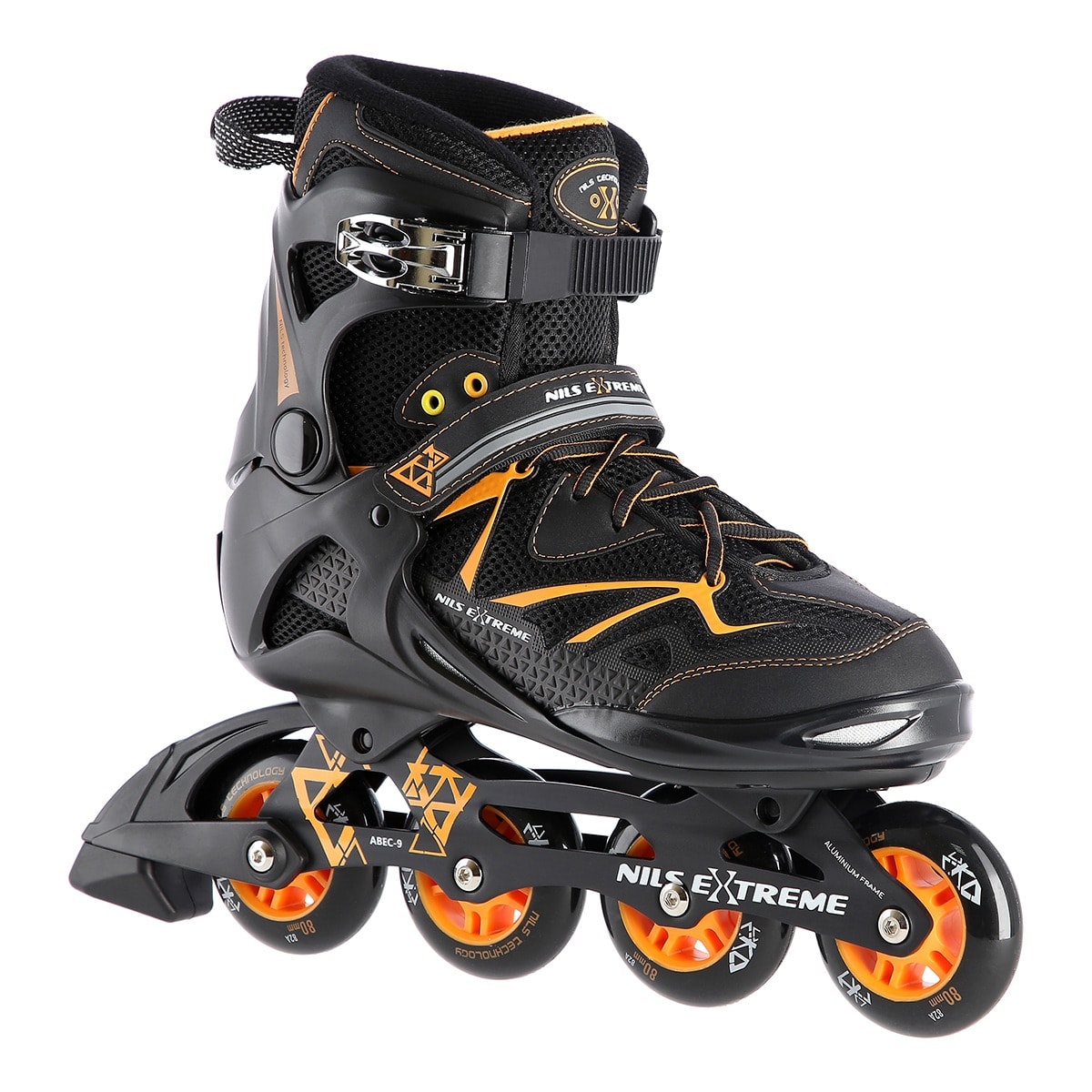 Nils Extreme NA9022 - Black and orange roller skates for demanding users