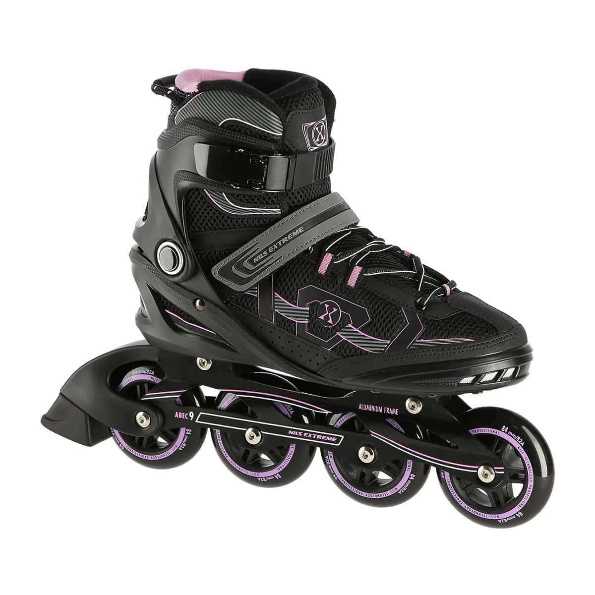 Nils Extreme NA9157 - Roller skates black-purple size 44 - ideal for recreational skating