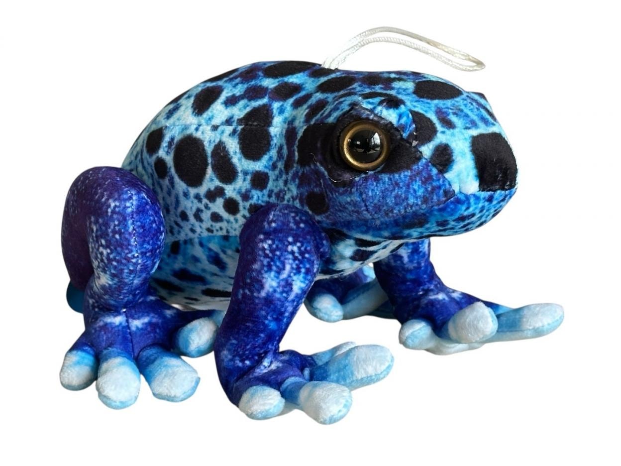 Blue poison dart frog - decorative figurine 18 cm