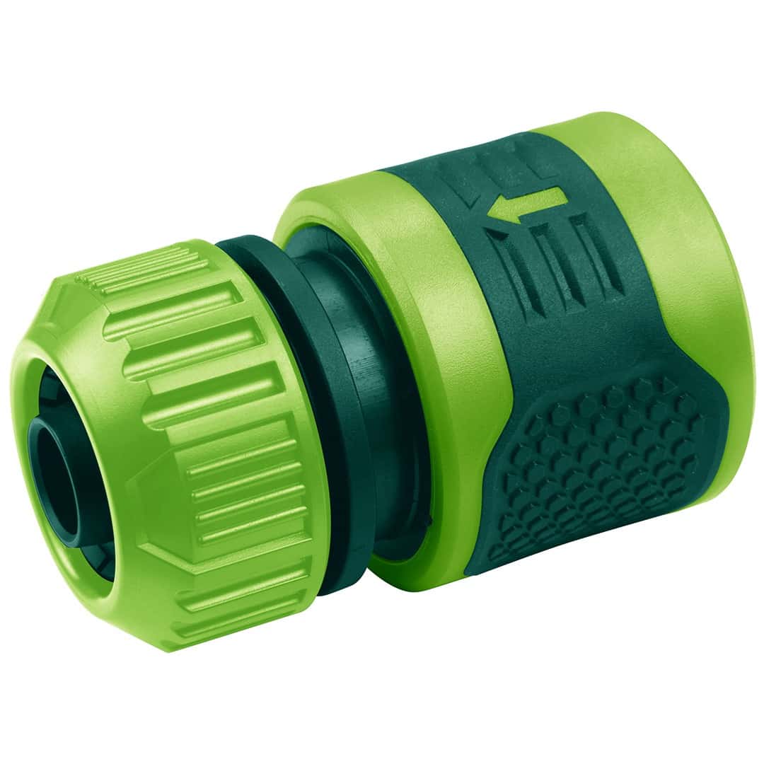 VERTO Through connector 1/2"-5/8" - Two-material, ideal for the garden