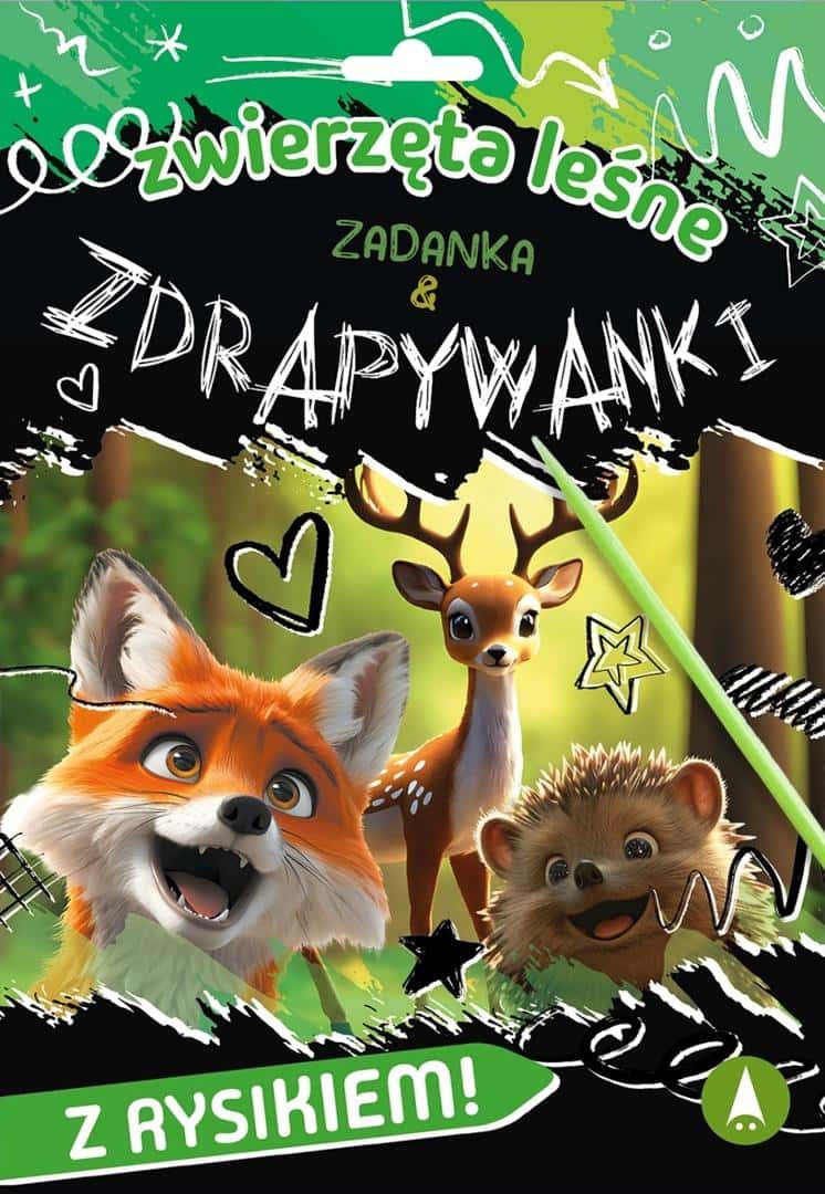 Skrzat Tasks and scratch cards Forest animals - educational fun for kids