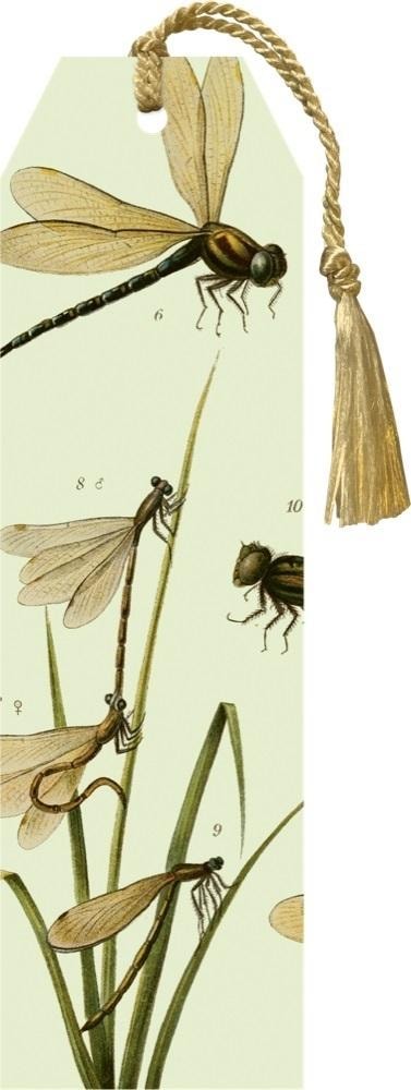 Skona Ting Bookmark with ribbon - Dragonflies