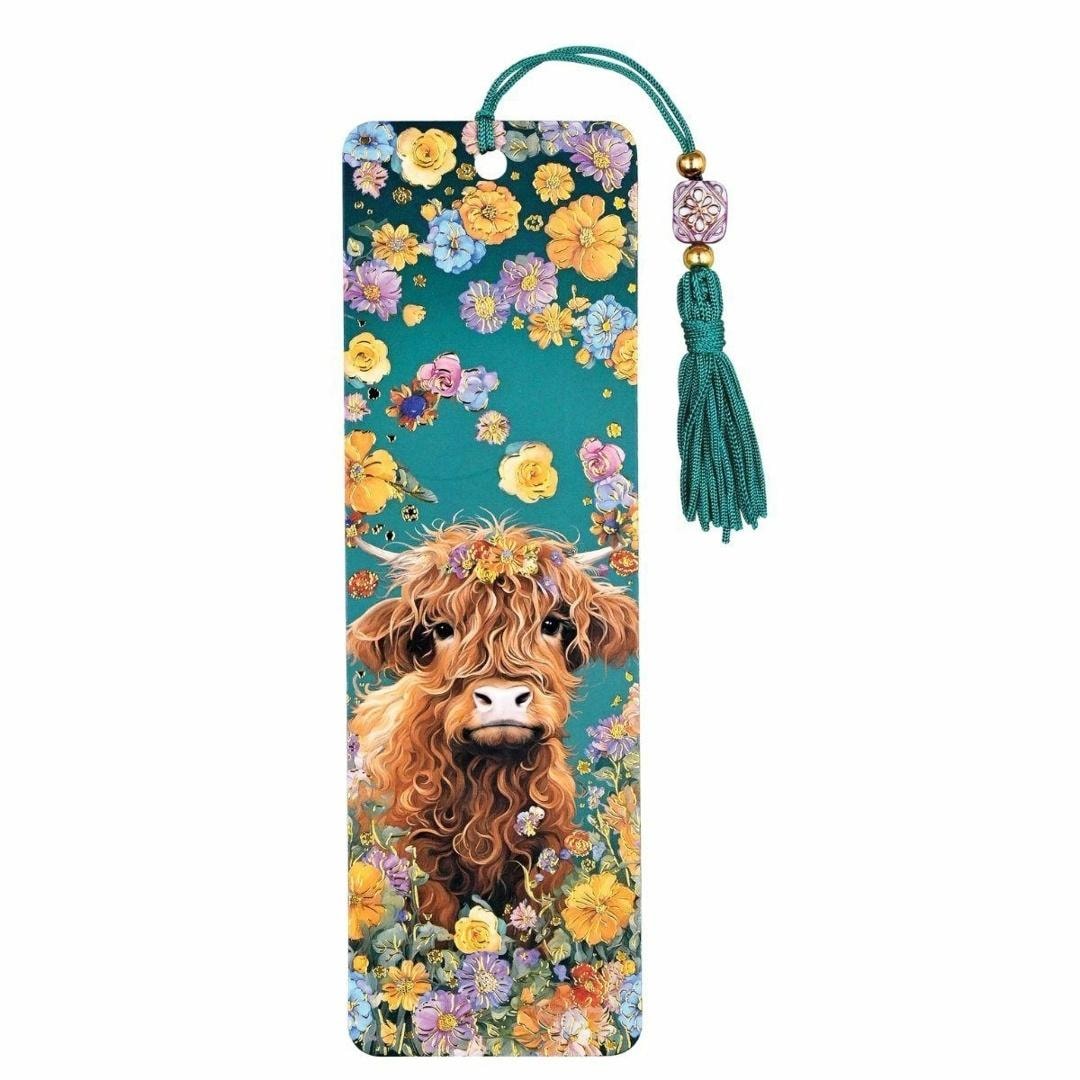 Peter Pauper Press Highland Cow Bookmark - perfect as a gift