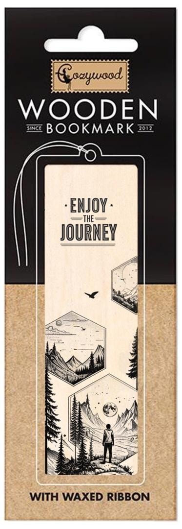 Cozywood Wooden bookmark Enjoy the journey - perfect as a gift