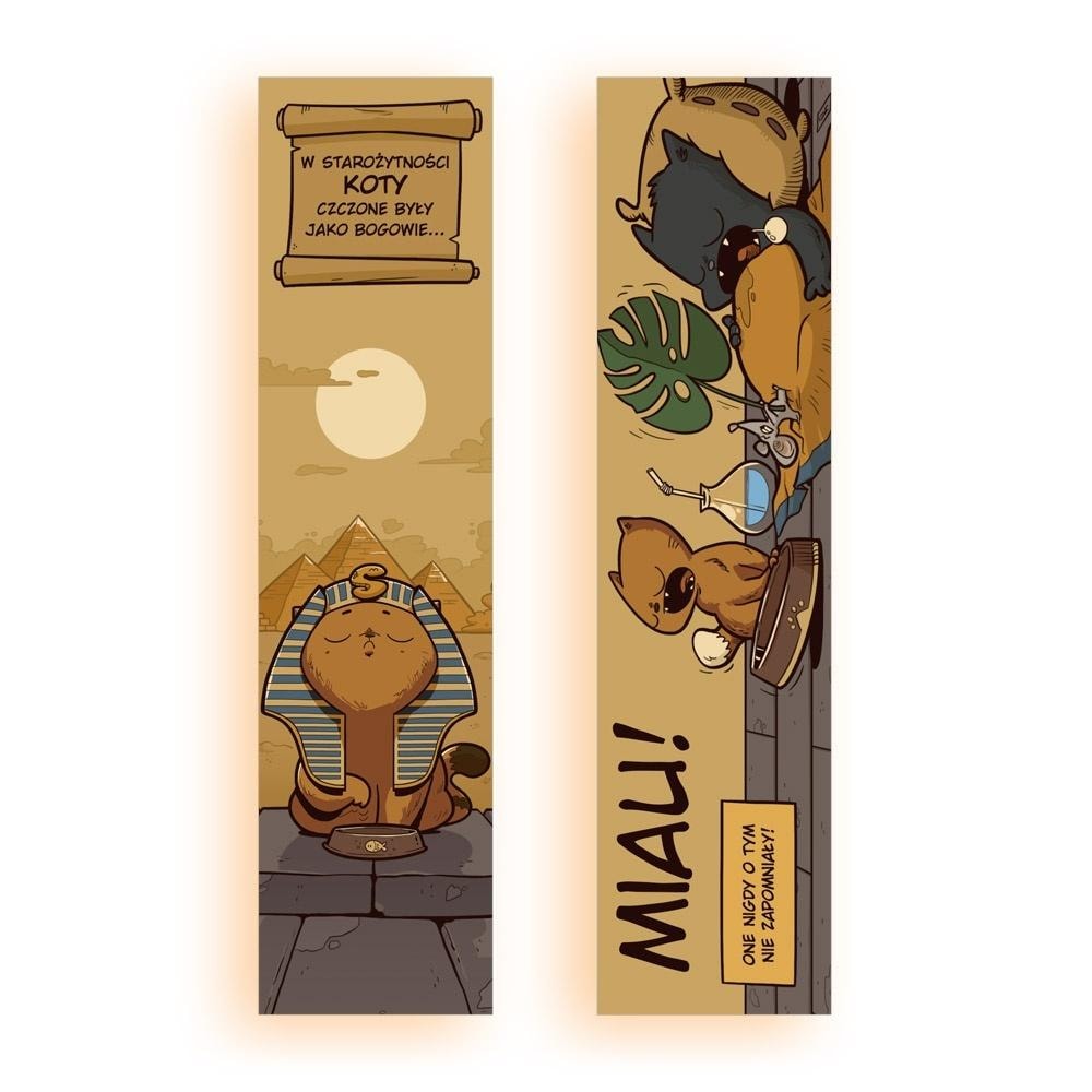 Bookmark cardboard Gods - pearly gloss for cat lovers