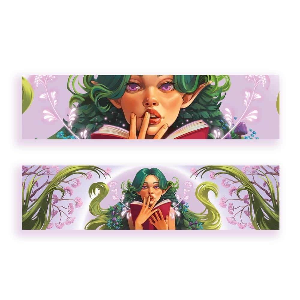 Fae Book - Cardboard bookmark with pearl shimmer