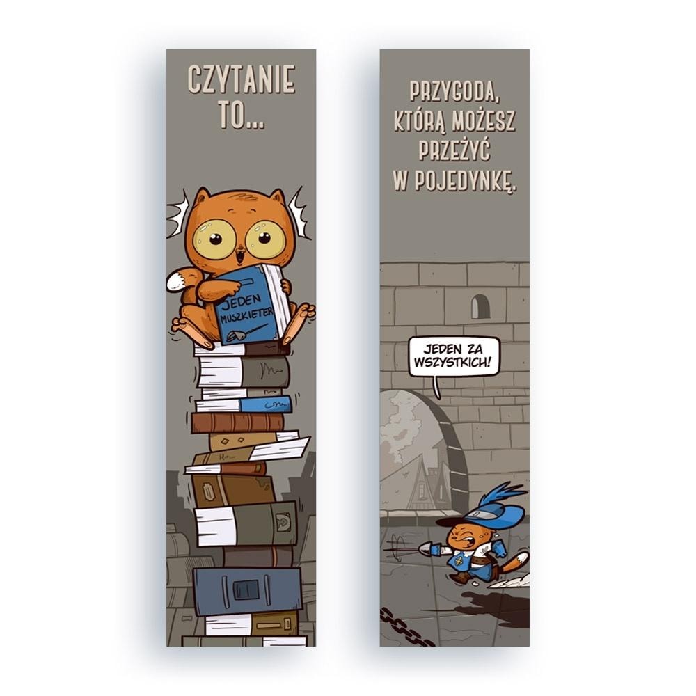 Cardboard Bookmark - One Musketeer - perfect for book lovers