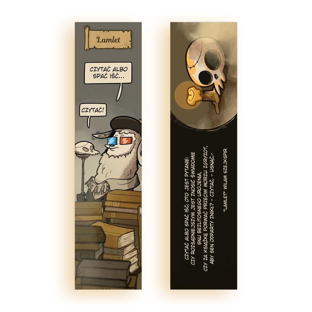 Lamlet - Cardboard bookmark with pearly shine
