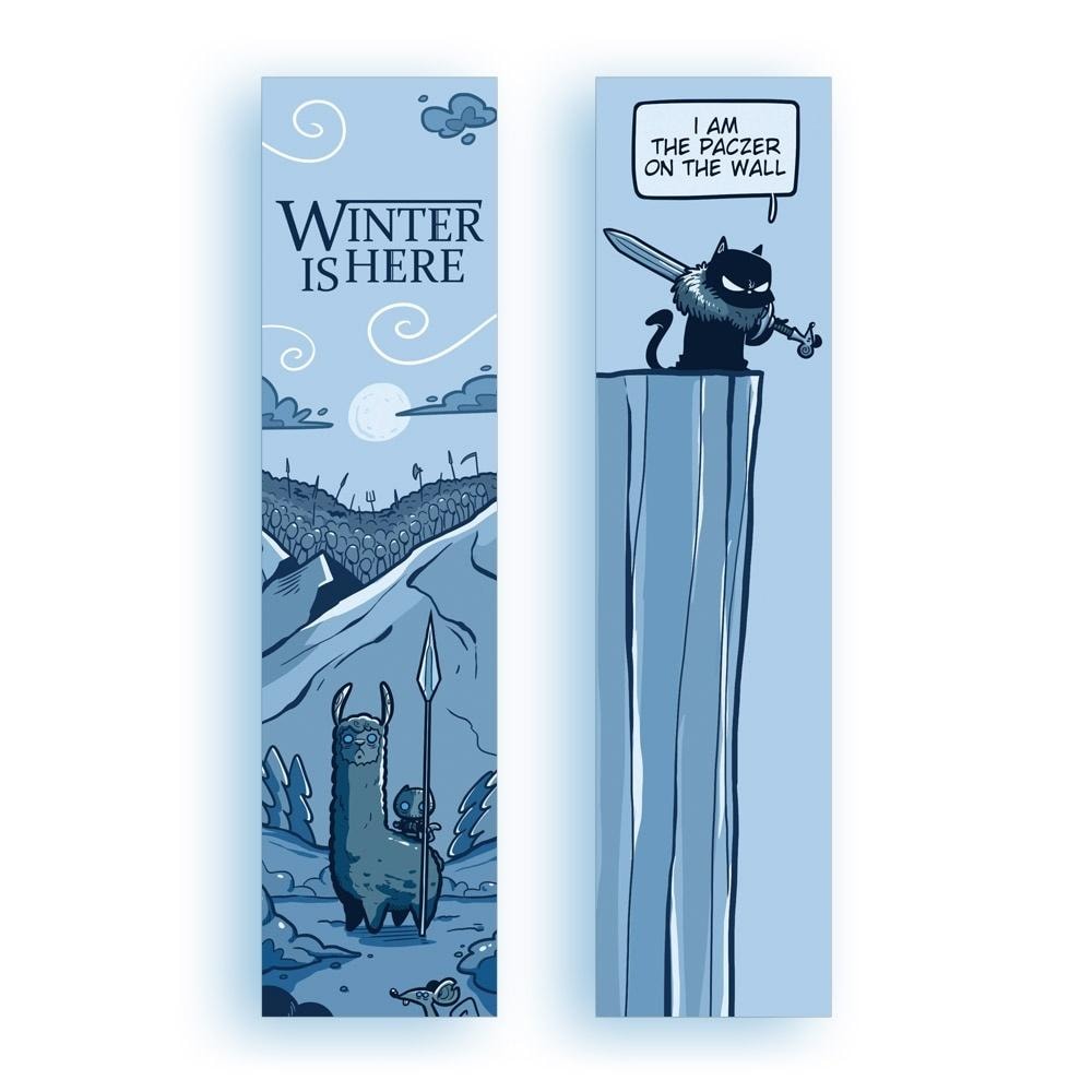 Cardboard Bookmark Paczer on The Wall - perfect for fantasy books