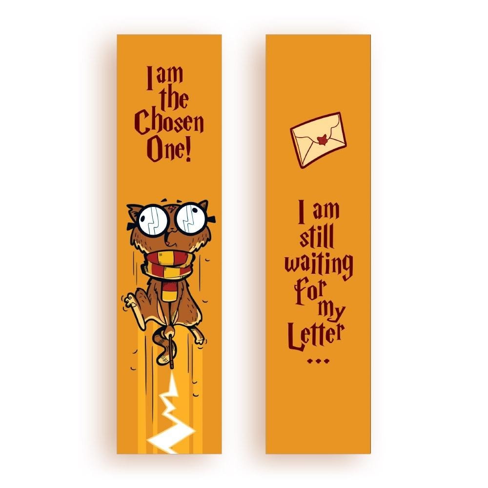 The Chosen One - Cardboard bookmark with pearl shine