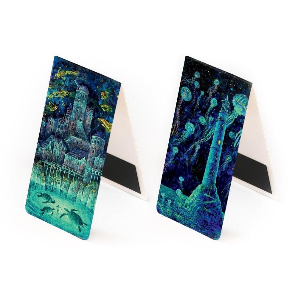 Magnetic Bookmark Przybysze / Studium in Turquoise - ideal for art lovers