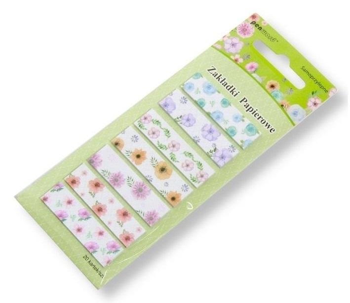 Penword Paper Index Tabs - 12x45mm, 7 Colors, 20 Pieces