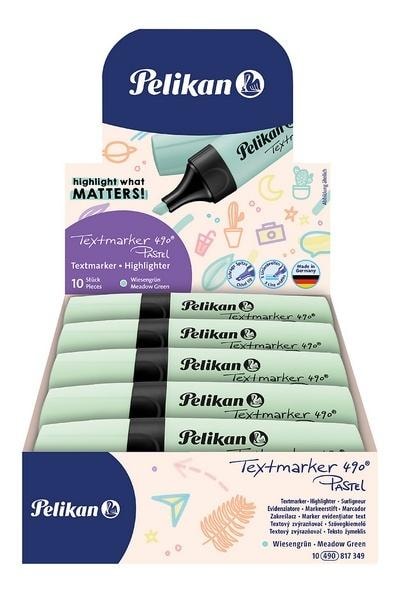 Pelikan 490 Pastel highlighter green - 10 pieces pack