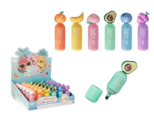 Fantasy Fruits Fluorescent Highlighters - 36 pieces of colorful joy