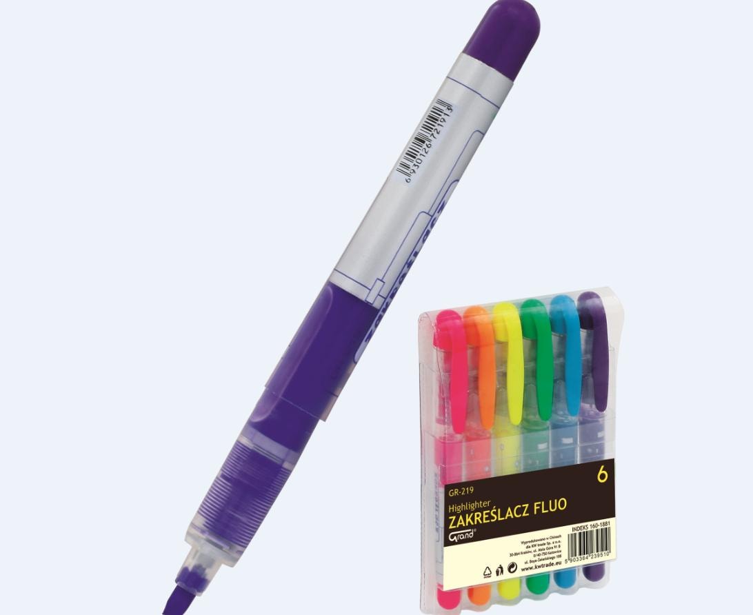 Grand Highlighter Sticks 6 Colors - perfect for highlighting notes