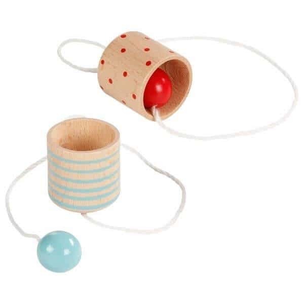 Goki Catch the ball in the cup - wooden skill toy