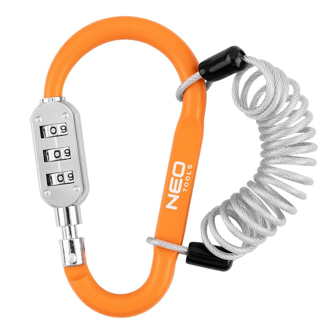 NEO TOOLS Carabiner lock with code 110 x 62 x 12 mm - ideal security