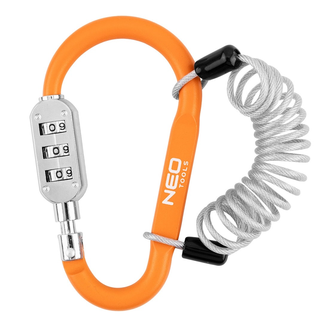 NEO TOOLS Carabiner lock with code 110 x 62 x 12 mm - ideal security