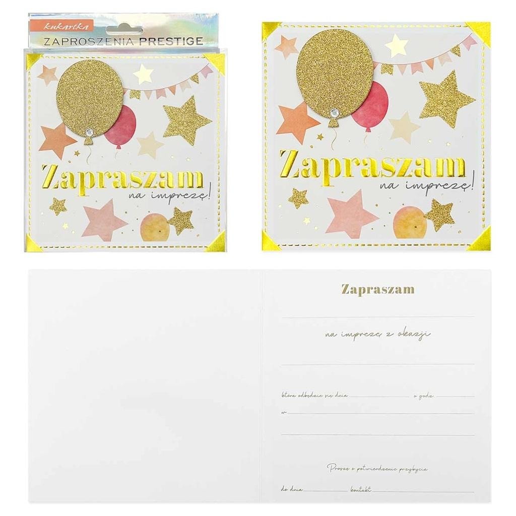 Kukartka Elegant Premium invitations with decorations - ideal for special occasions