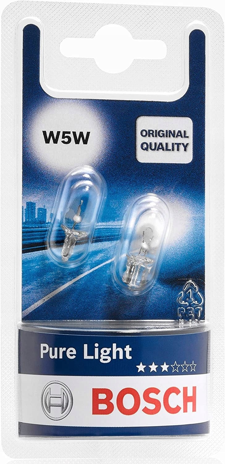 Bosch W5W Pure Light Bulb - Perfect for car lighting