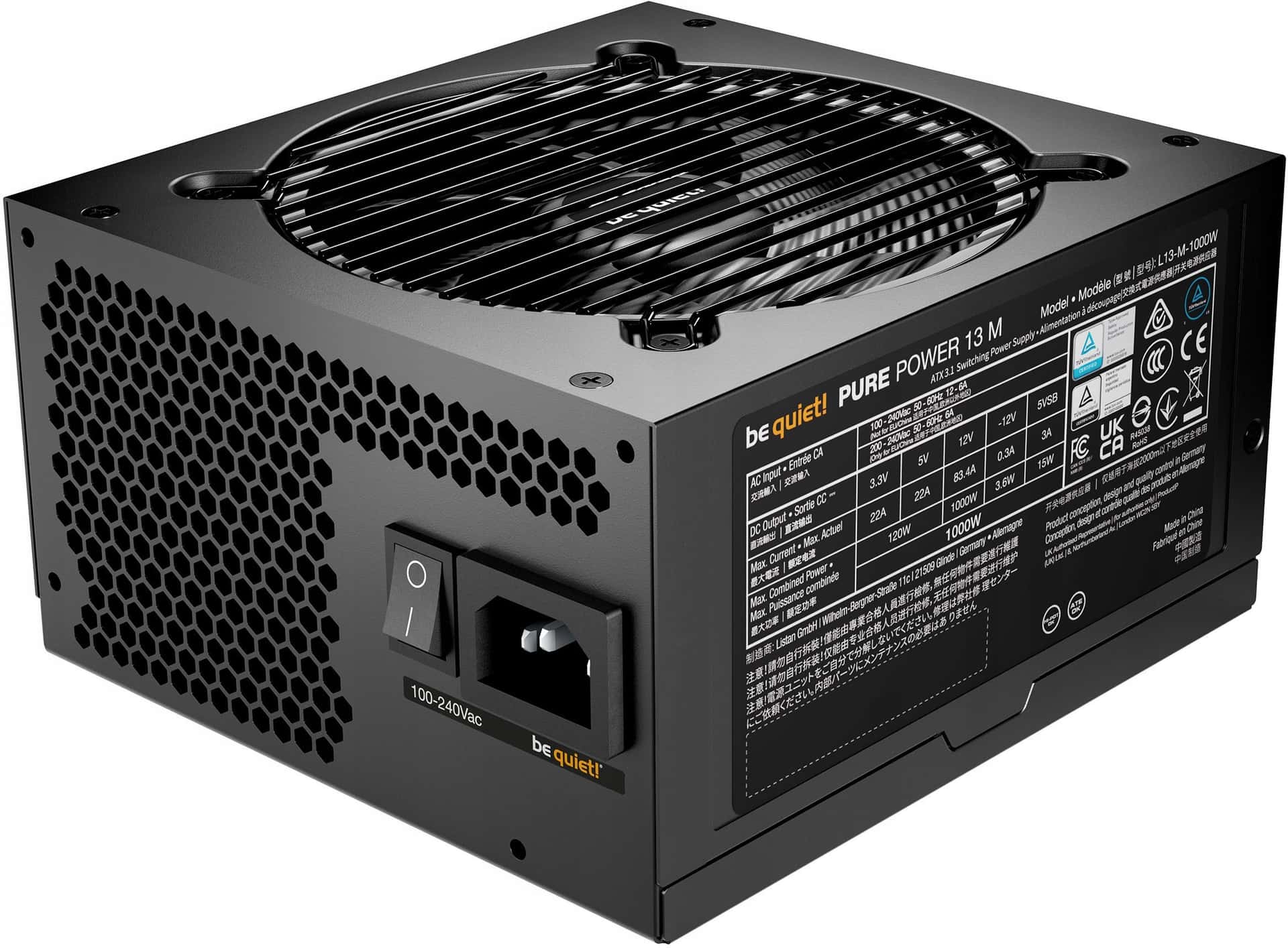 be quiet! Pure Power 13 M 1000W - Computer Power Supply for Demanding Users