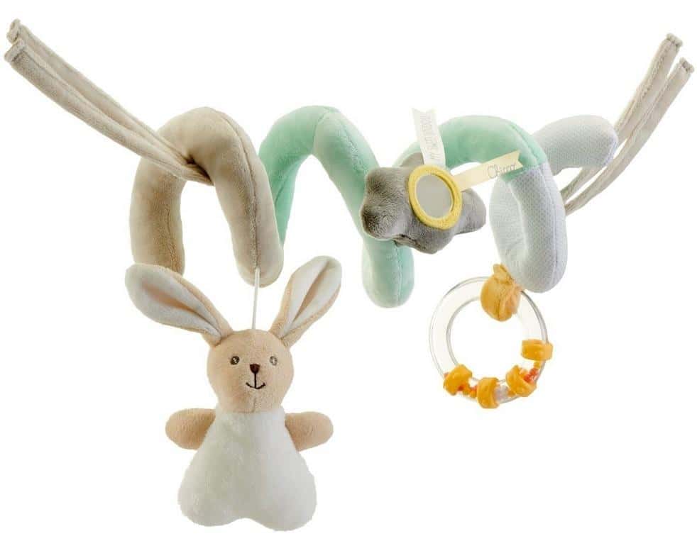 My Sweet Dou Dou Stroller Toy Spiral - soft toy with rattle and mirror