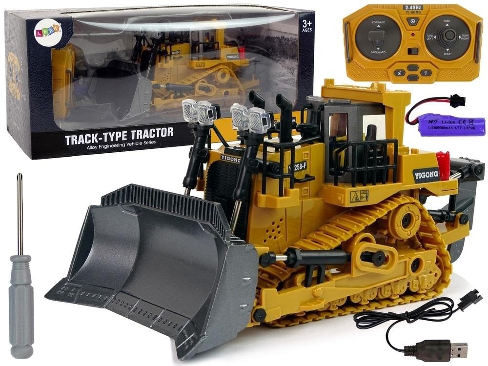Leantoys Bulldozer R/C 2.4 G - Remote controlled model for little builders