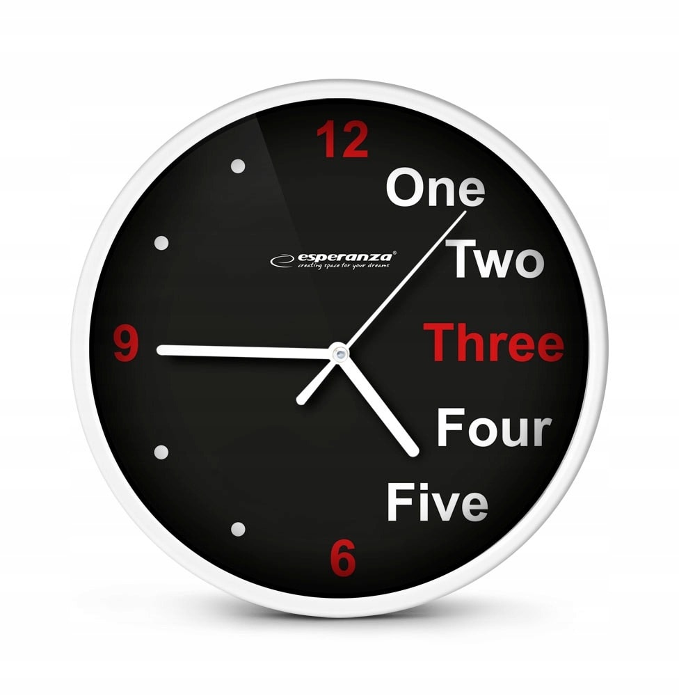 Esperanza Wall Clock Prague White - Silent and Elegant