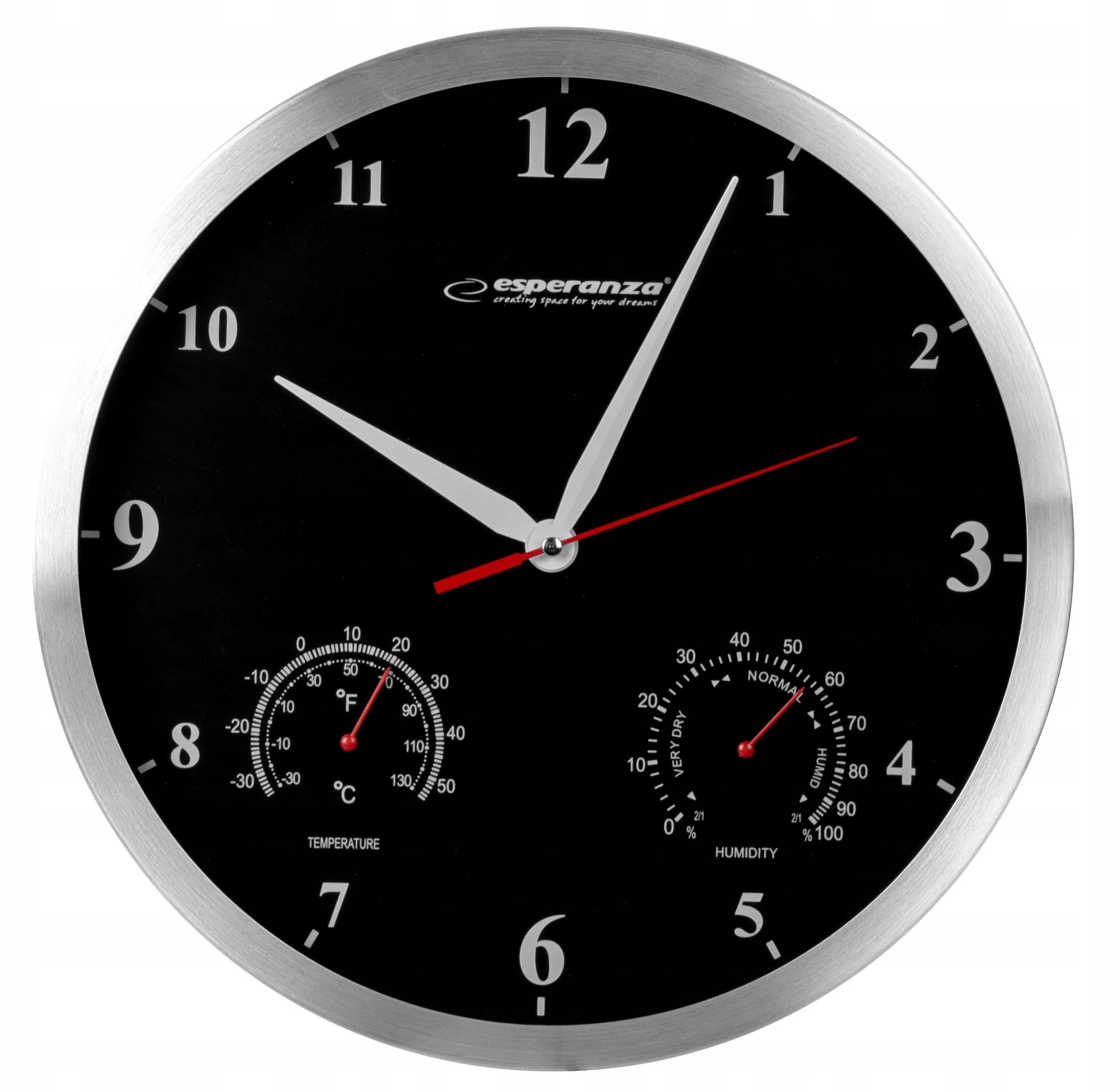 Esperanza Washington Wall Clock Black - Minimalist addition to your home