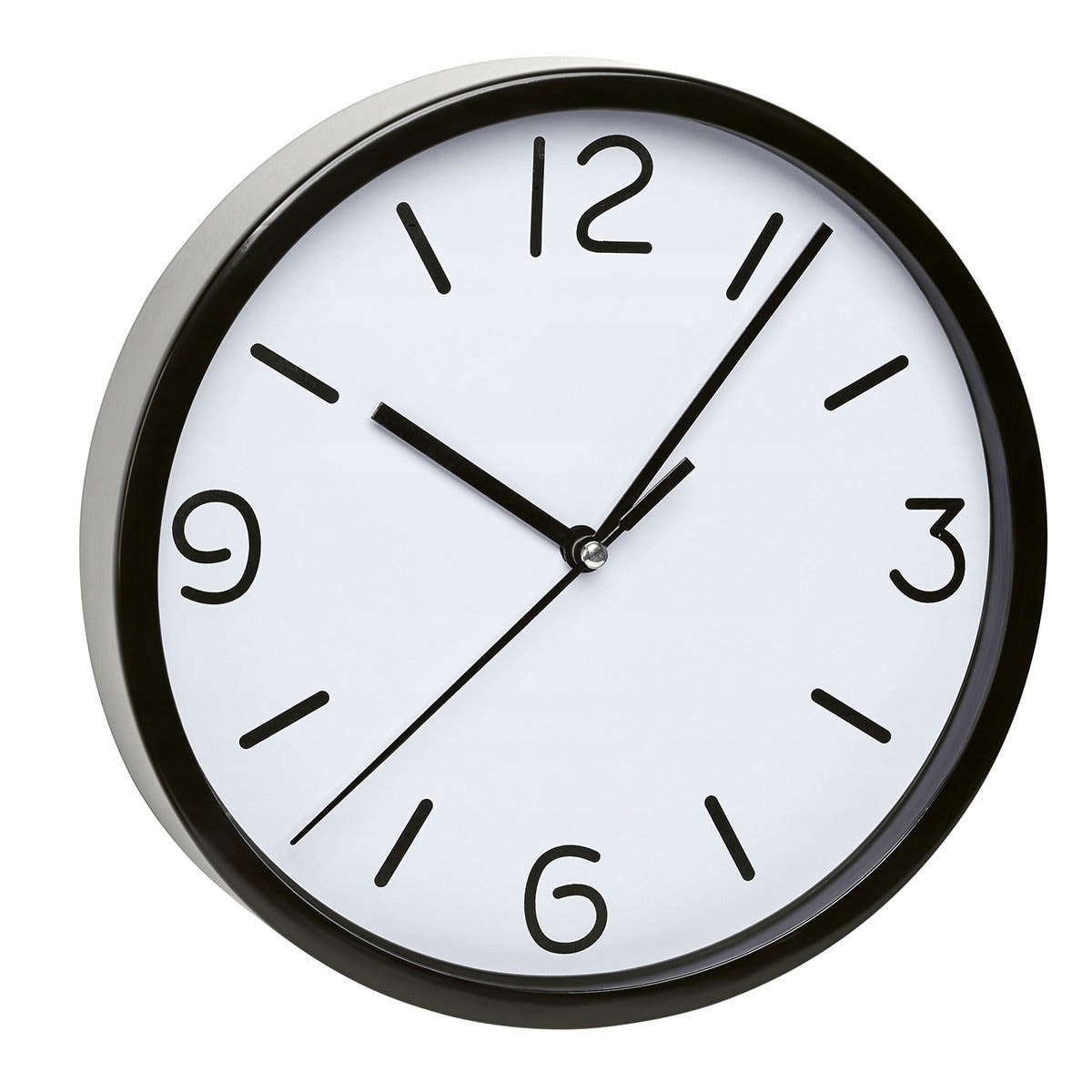 Wall clock round 20 cm black - elegant addition to any interior