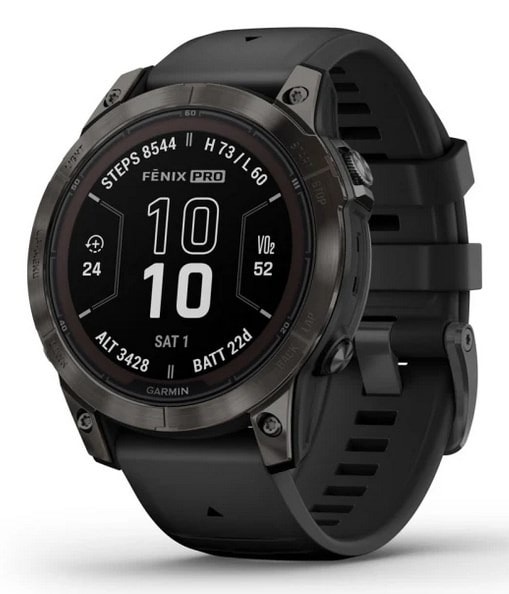 Garmin Fenix 7 Pro Sapphire Solar - Sports Watch in Titanium and Carbon