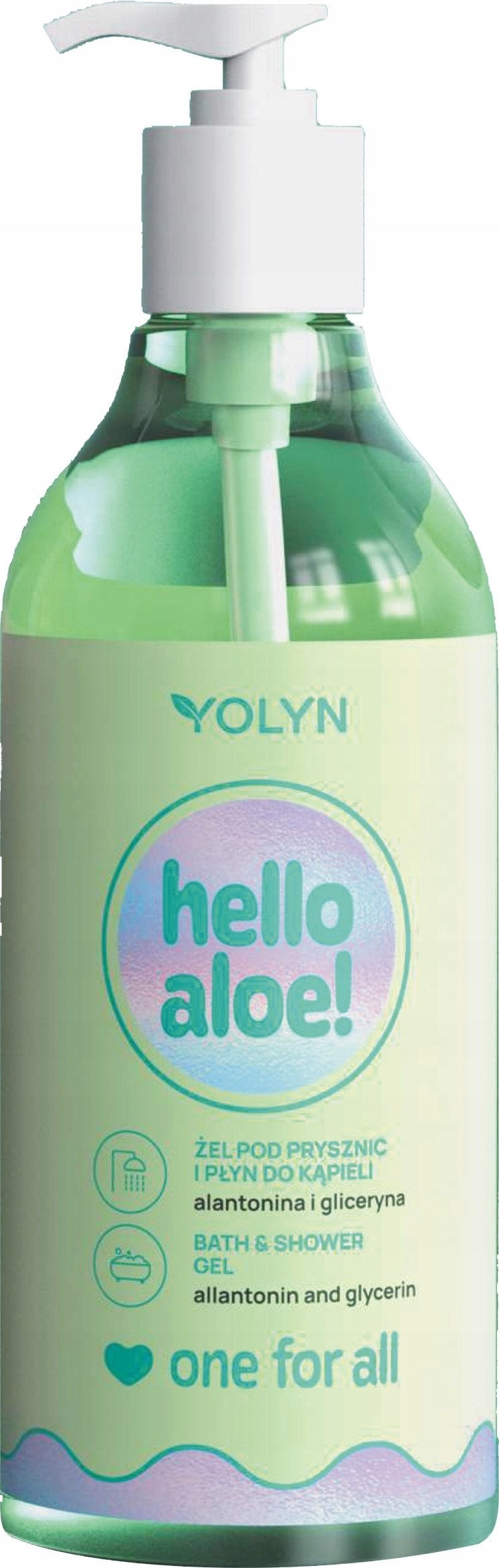 Yolyn Hello Aloe! - Shower gel and bubble bath 1L - gentle care