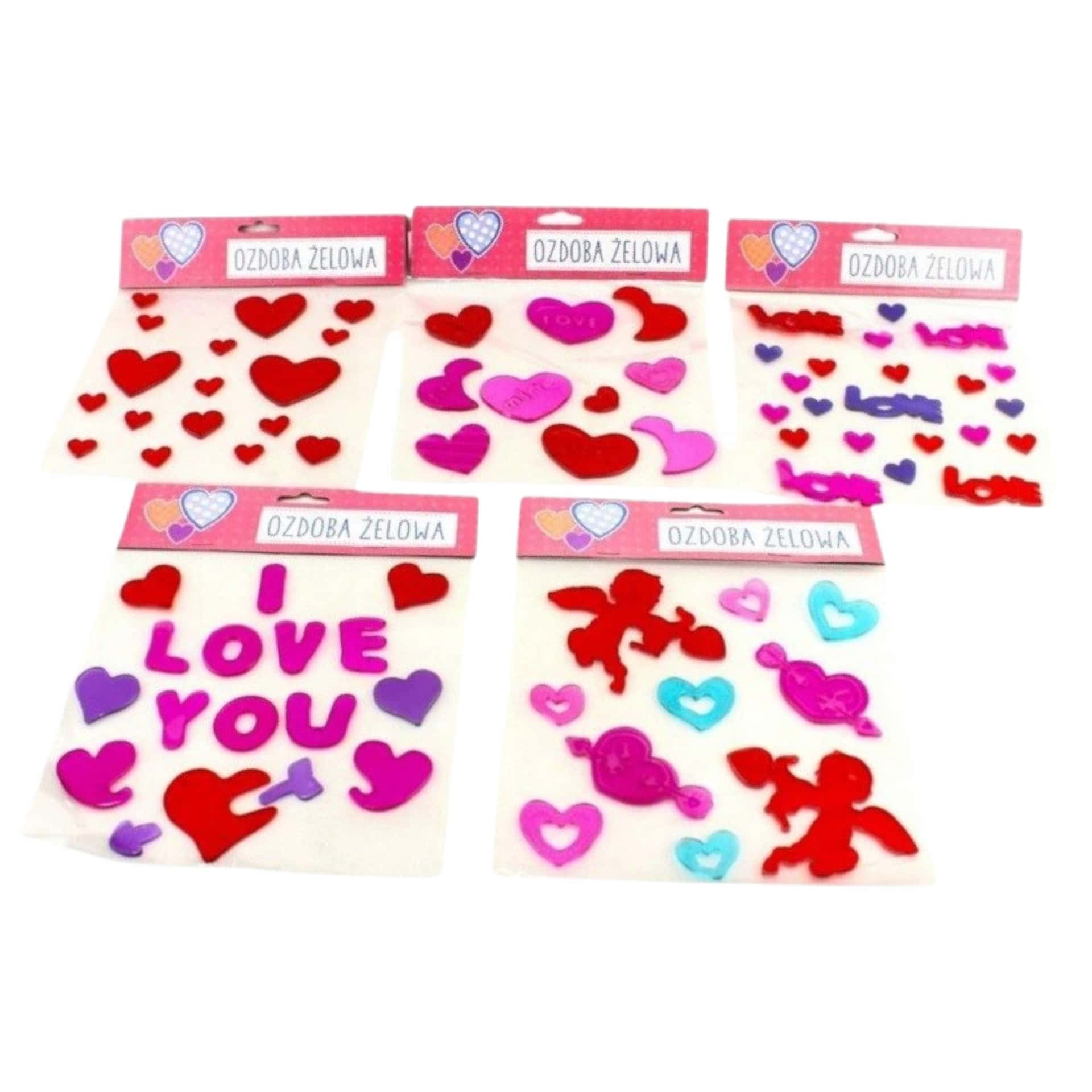 Gel Valentine's Day Stickers - perfect for decoration