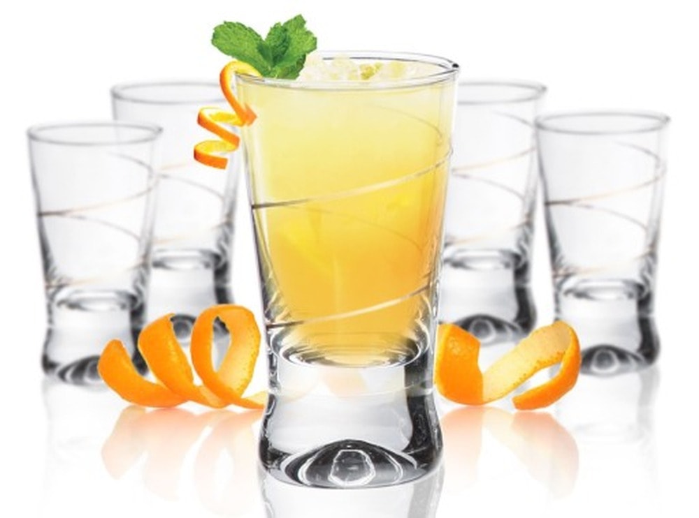 Vodka glasses 25 ml with golden spiral - elegance for every occasion