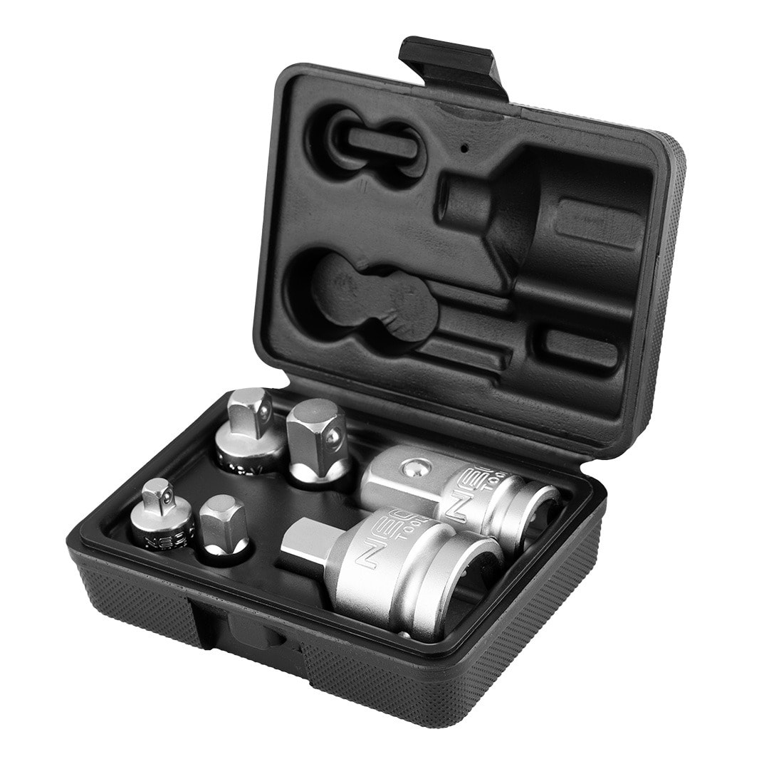 NEO TOOLS Adapter set for socket wrenches - 6 pieces for every DIY enthusiast