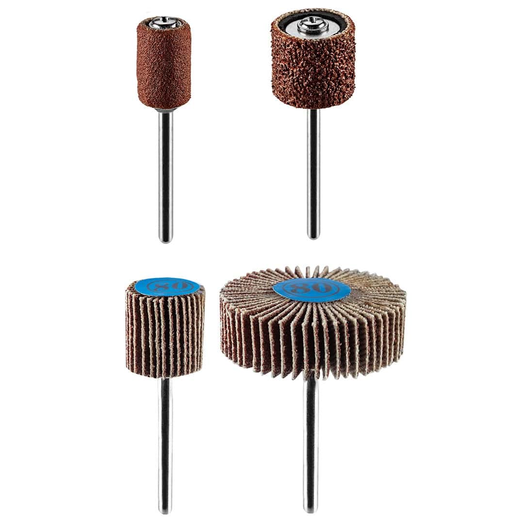 Mini Grinder Accessories - Set of Sanding Belts and Flap Discs, 24 pcs